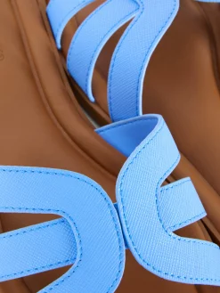 Best Primark Mules à Lanières En Simili Cuir Bleu clair