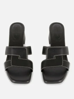 Clearance Primark Mules à Talons Avec Bride à Maillon Noir