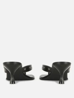 New Primark Mules Cloutées En Simili Cuir Rita Ora Noir