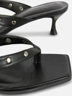 New Primark Mules Cloutées En Simili Cuir Rita Ora Noir