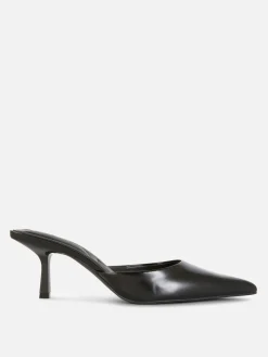 Primark Mules Pointues à Petits Talons Noir