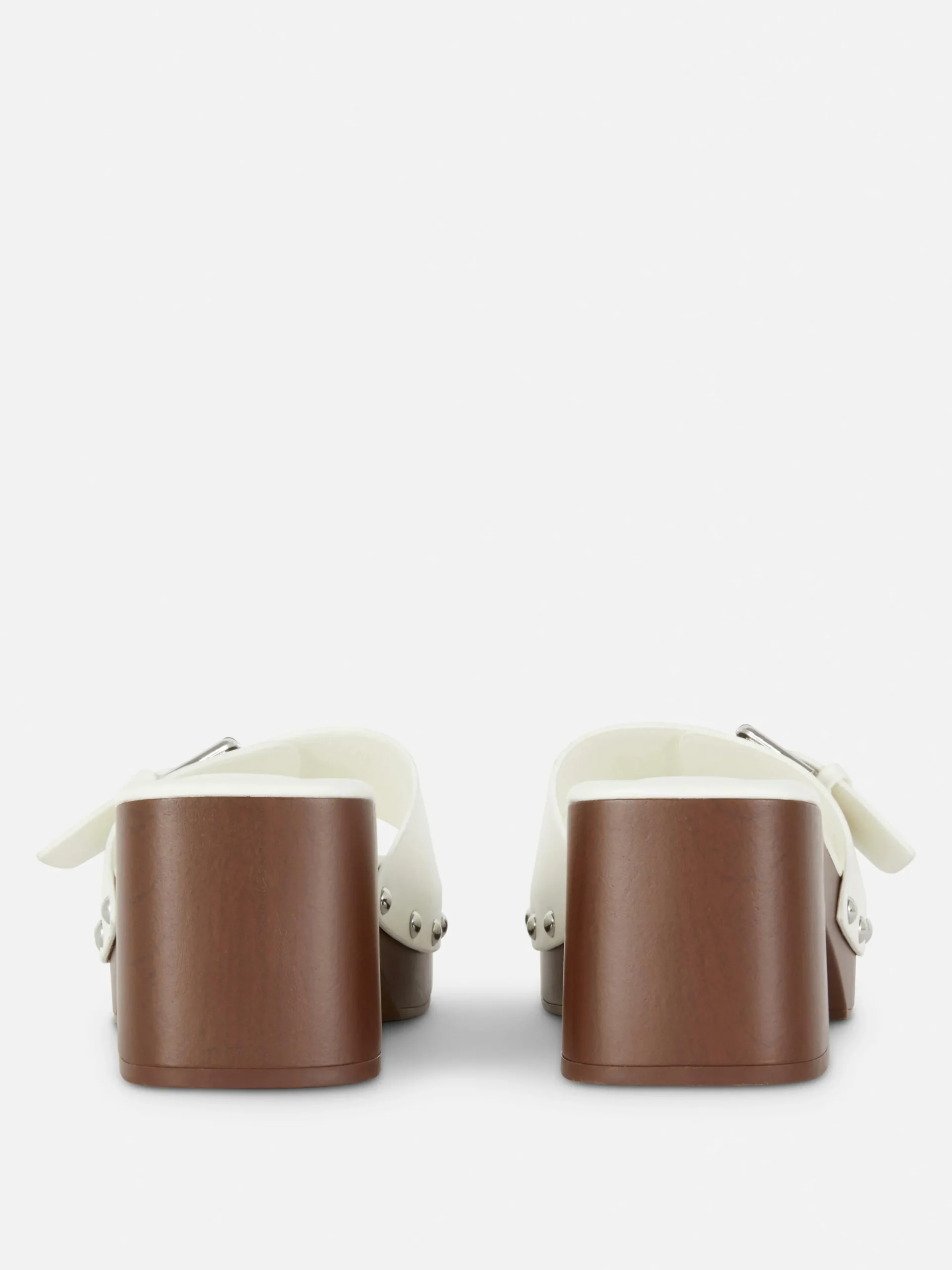 Discount Primark Mules Sabots à Talons épais Rita Ora Blanc