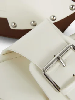 Discount Primark Mules Sabots à Talons épais Rita Ora Blanc