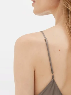 Best Primark Nuisette En Satin à Col En V Gris