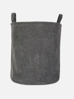 Discount Primark Panier à Linge En Velours Côtelé Anthracite