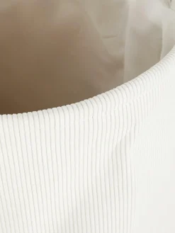 Best Primark Panier à Linge En Velours Côtelé Crème