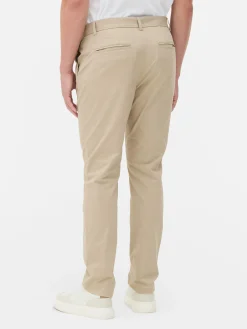 Sale Primark Pantalon Chino Stretch Coupe Slim Grège