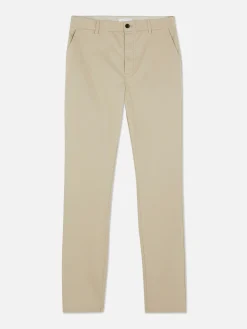 Sale Primark Pantalon Chino Stretch Coupe Slim Grège