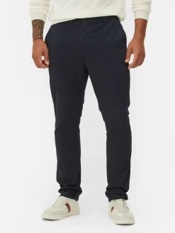 Sale Primark Pantalon Chino Stretch Coupe Slim Bleu marine
