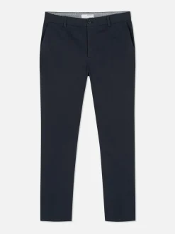 Sale Primark Pantalon Chino Stretch Coupe Slim Bleu marine
