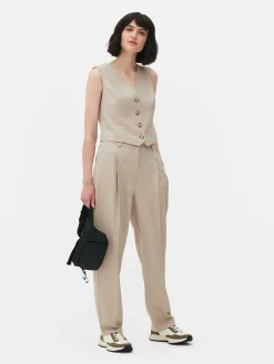 Clearance Primark Pantalon Droit Ajusté à Coordonner Grège