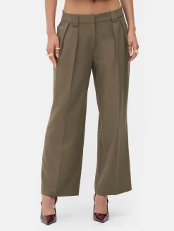 Primark Pantalon Large Plissé Rita Ora Marron