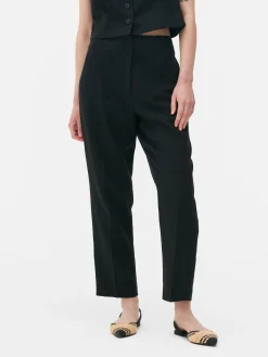 Primark Pantalon Taille Haute Surpiqué Noir