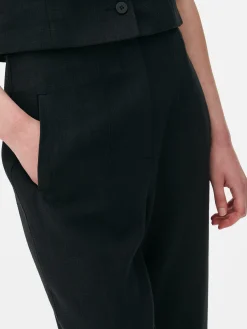 Primark Pantalon Taille Haute Surpiqué Noir
