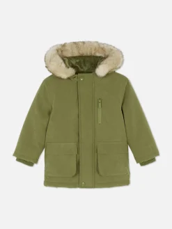 Clearance Primark Parka à Capuche En Fausse Fourrure Vert