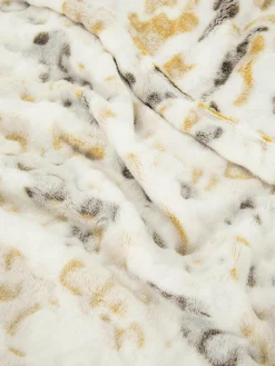 Primark Petite Couverture Ultra-douce à Imprimé Guépard Marron