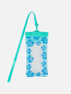 Discount Primark Pochette Pour Téléphone Imperméable à Fleurs Bleu
