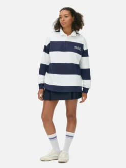 Clearance Primark Polo Rayé Yale Bleu marine