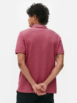 Sale Primark Polo Tissé Birdseye Rouge