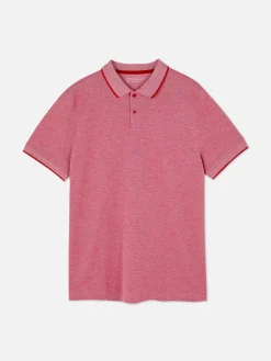 Sale Primark Polo Tissé Birdseye Rouge