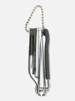 Primark Porte-clés Avec Kit De Soin Des Ongles Anthracite