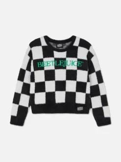 Best Primark Pull à Carreaux Beetlejuice Noir/Blanc