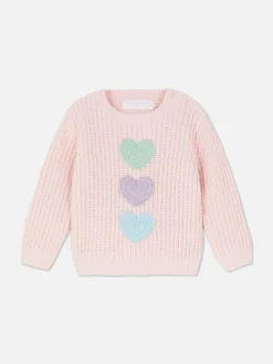 Sale Primark Pull En Maille à Cœur Rose