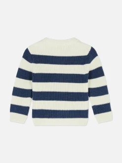 Clearance Primark Pull En Maille Rayé Bleu marine