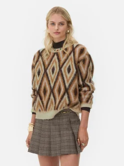 Outlet Primark Pull En Tricot à Motif Losange Rita Ora Marron