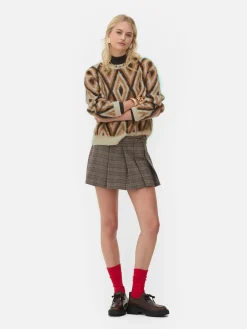 Outlet Primark Pull En Tricot à Motif Losange Rita Ora Marron