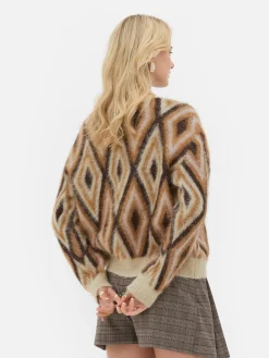 Outlet Primark Pull En Tricot à Motif Losange Rita Ora Marron