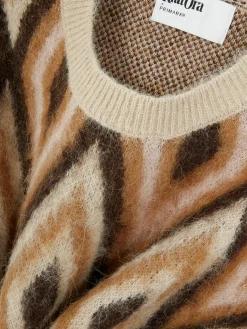 Outlet Primark Pull En Tricot à Motif Losange Rita Ora Marron