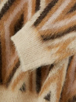 Outlet Primark Pull En Tricot à Motif Losange Rita Ora Marron