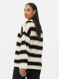 Outlet Primark Pull Tricoté Avec Manches à Revers Beige