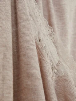 Best Primark Pyjama à Manches Longues Avec Finitions En Dentelle Moka