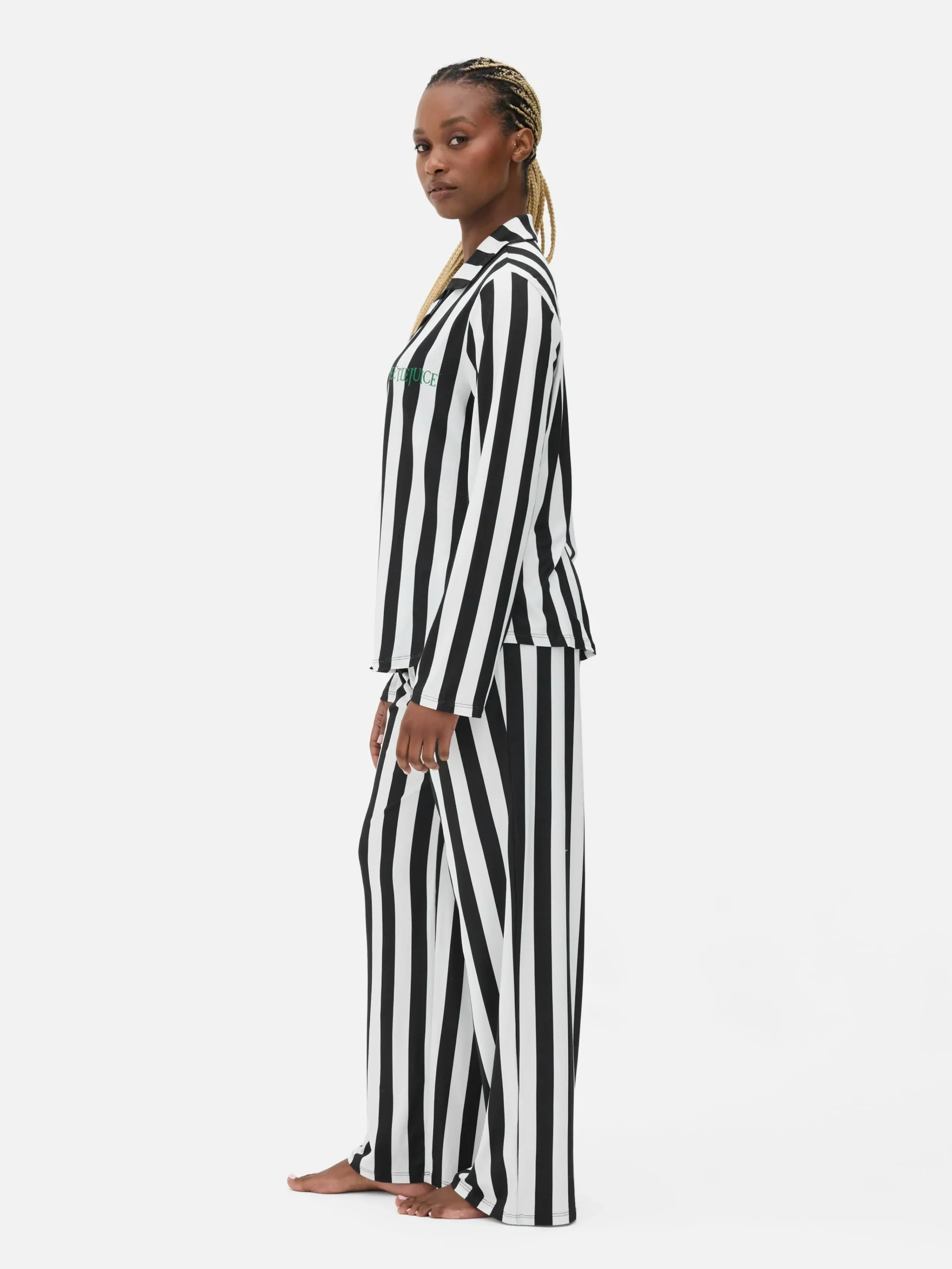 Discount Primark Pyjama à Rayures Beetlejuice Noir/Blanc