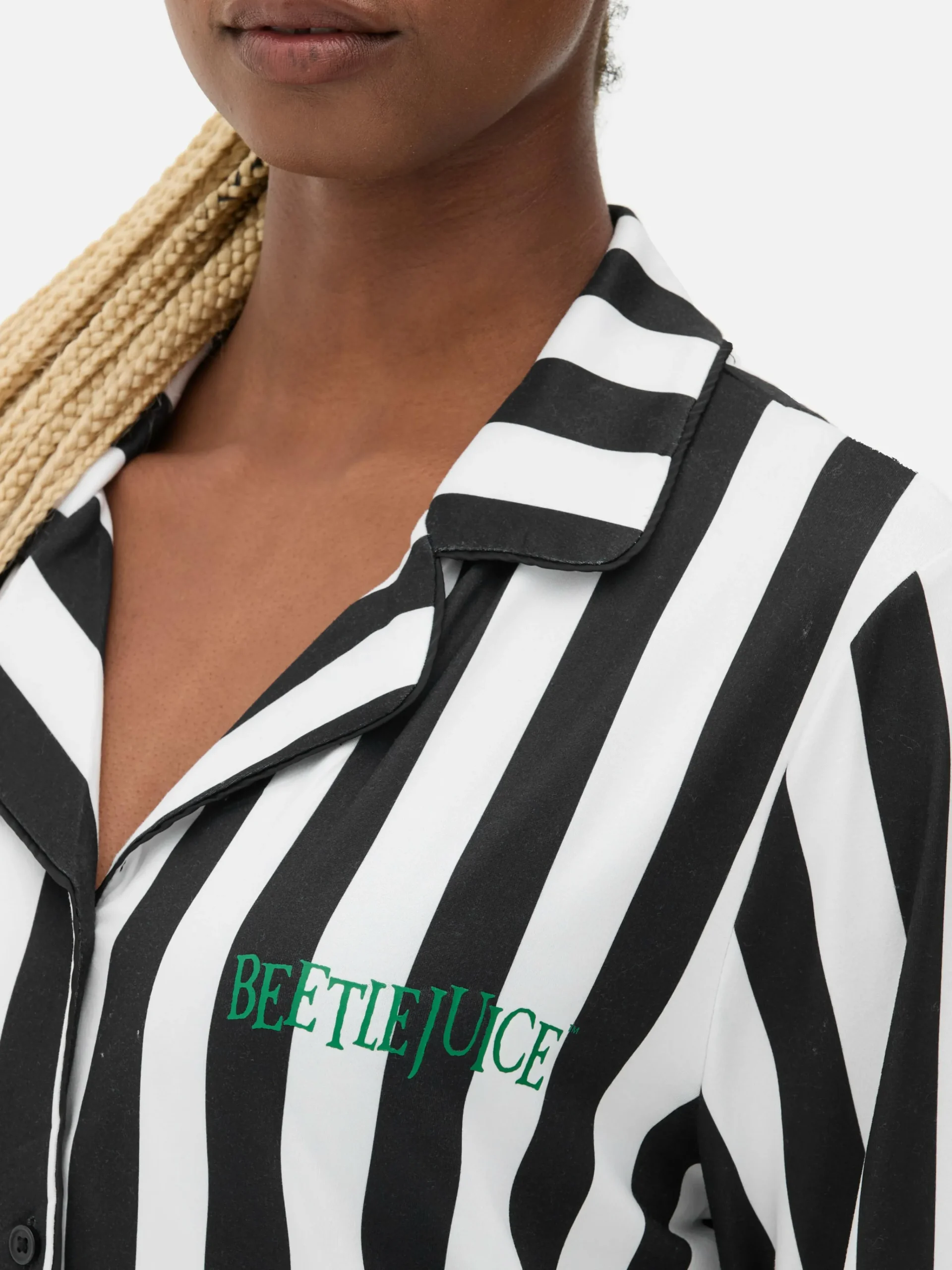 Discount Primark Pyjama à Rayures Beetlejuice Noir/Blanc