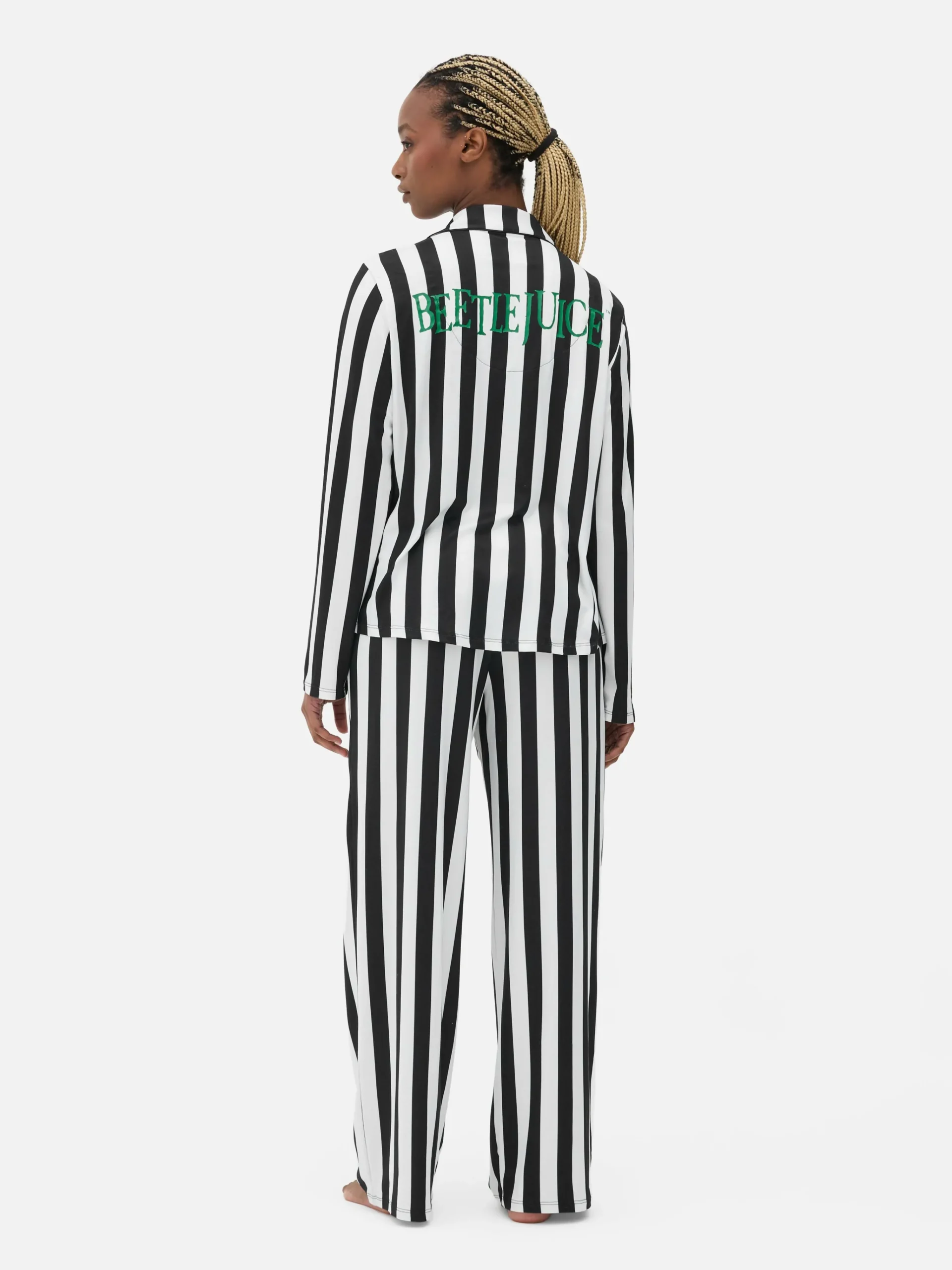 Discount Primark Pyjama à Rayures Beetlejuice Noir/Blanc