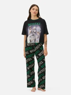 Hot Primark Pyjama Avec Logo Beetlejuice Noir