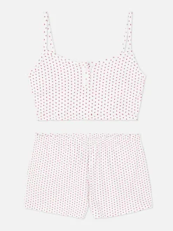 Clearance Primark Pyjama Caraco Court Et Short Ivoire