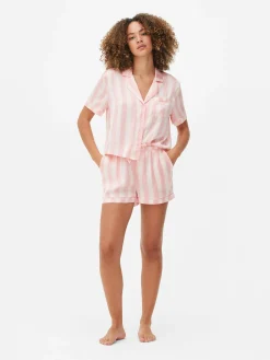 Best Primark Pyjama Chemise Et Short En Satin Rose clair