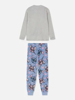 Best Primark Pyjama Confortable Disney Stitch & Angel Pour Ado Gris chiné