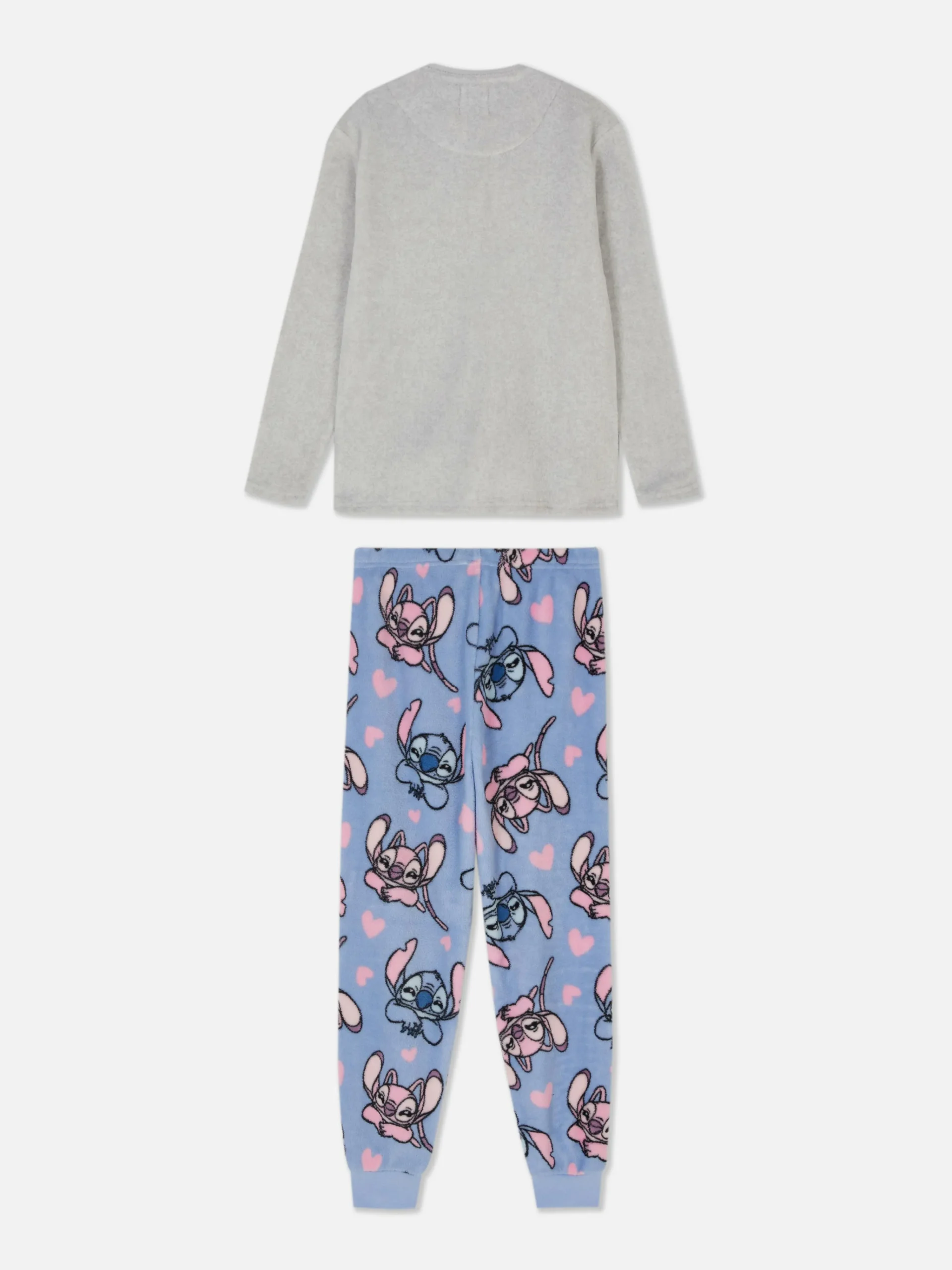 Best Primark Pyjama Confortable Disney Stitch & Angel Pour Ado Gris chiné