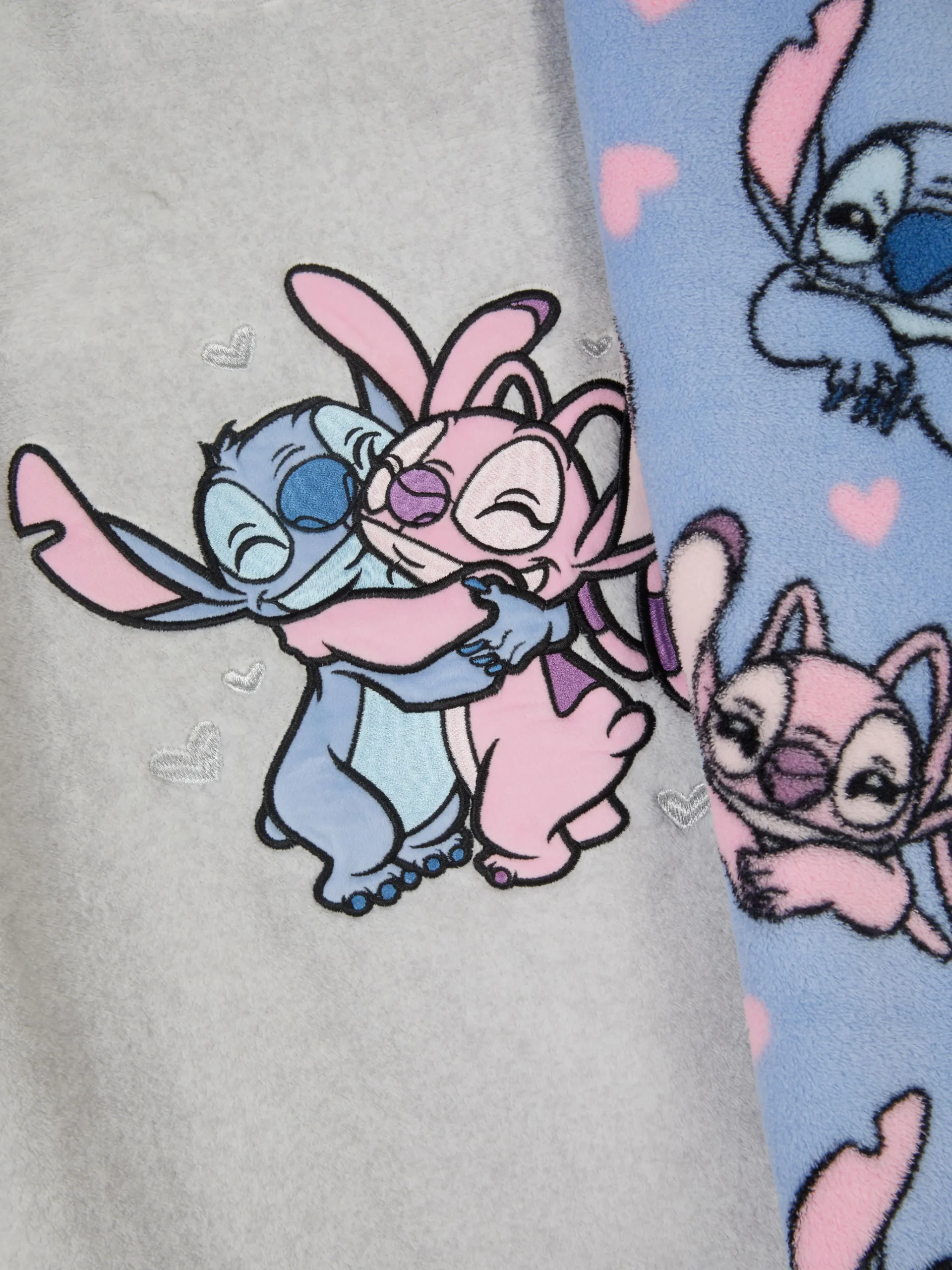 Best Primark Pyjama Confortable Disney Stitch & Angel Pour Ado Gris chiné