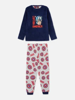 Outlet Primark Pyjama Doux Marvel Captain America Bleu marine