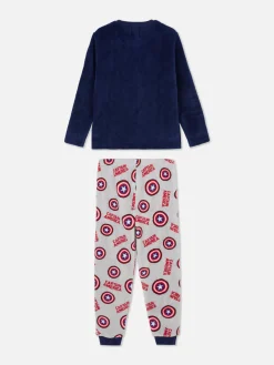 Outlet Primark Pyjama Doux Marvel Captain America Bleu marine