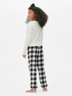 Best Primark Pyjama En Flanelle Brodé Noir/Blanc