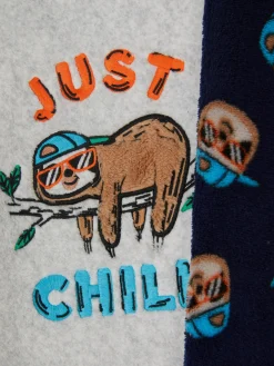 Sale Primark Pyjama En Molleton à Motif Paresseux Gris