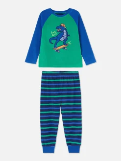 Primark Pyjama En Molleton Dinosaure Vert