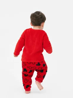 Primark Pyjama En Molleton Disney Mickey Mouse Rouge
